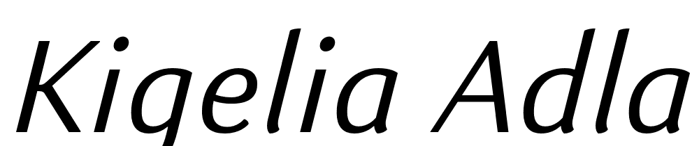 Kigelia-Adlam-Italic font family download free