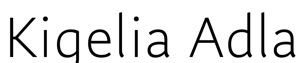 Kigelia-Adlam-Light font family download free