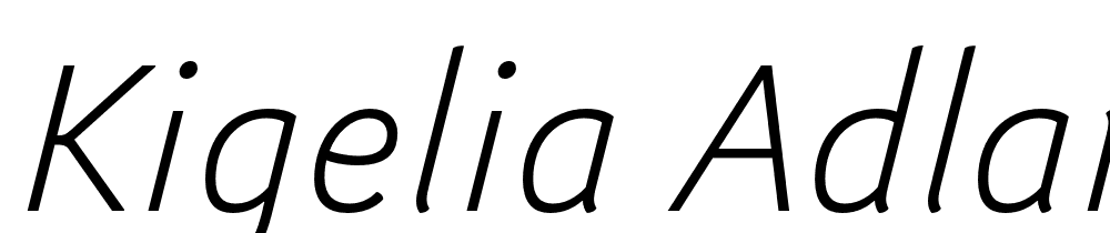 Kigelia-Adlam-Light-Italic font family download free