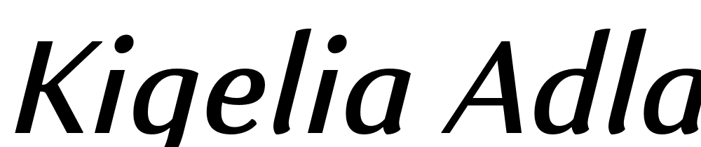 Kigelia-Adlam-Semibold-Italic font family download free