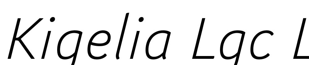 Kigelia-LGC-Light-Italic font family download free