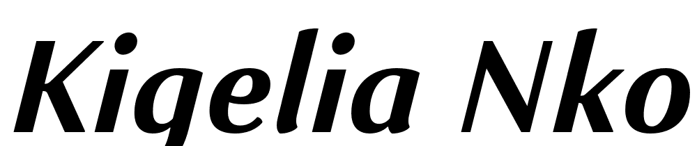 Kigelia-Nko-Bold-Italic font family download free