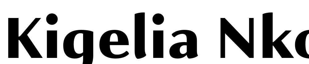 Kigelia-Nko-Extrabold font family download free
