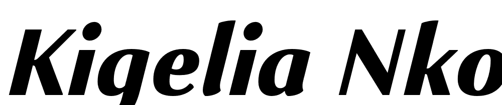 Kigelia-Nko-Extrabold-Italic font family download free