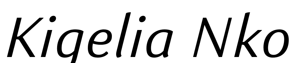 Kigelia-Nko-Italic font family download free