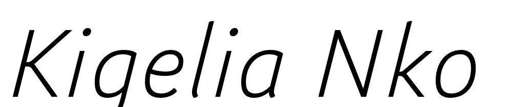 Kigelia-Nko-Light-Italic font family download free