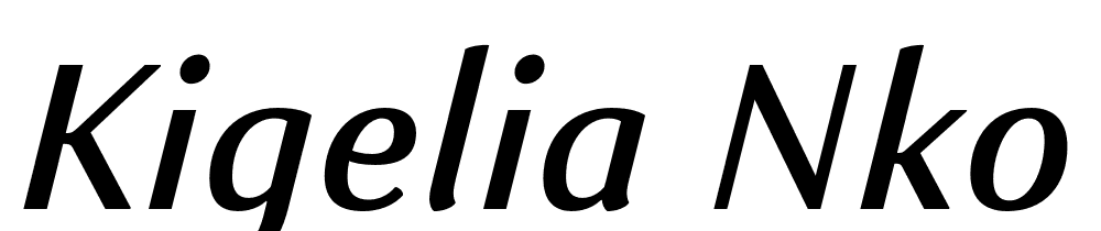 Kigelia-Nko-Semibold-Italic font family download free