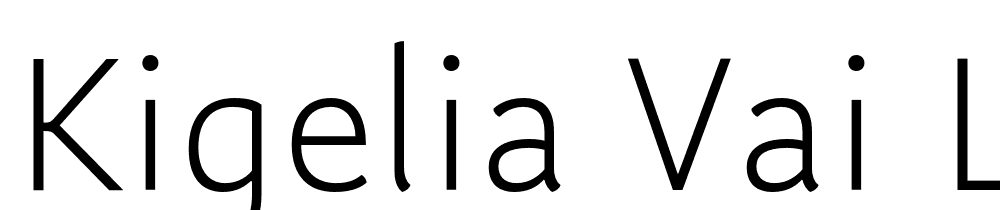 Kigelia-Vai-Light font family download free
