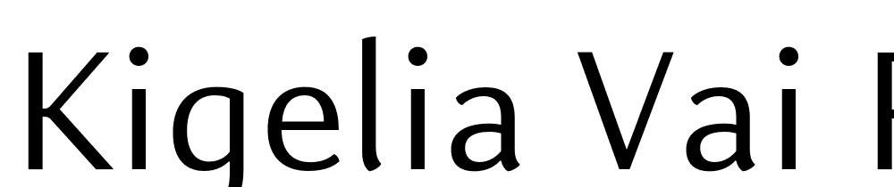 Kigelia-Vai-Regular font family download free