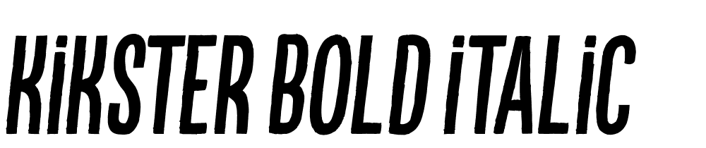 Kikster-bold-italic font family download free