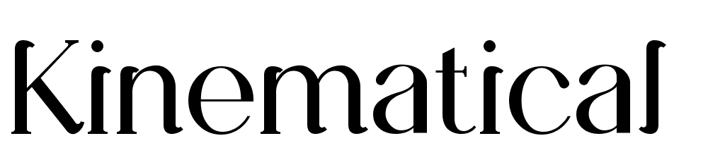 Kinematical font family download free