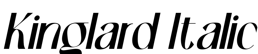 Kinglard-Italic font family download free