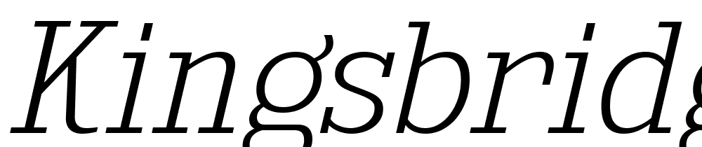 KingsbridgeEl-Italic font family download free