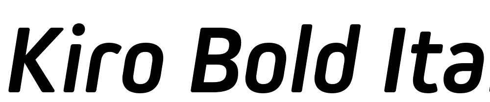 Kiro-Bold-Italic font family download free