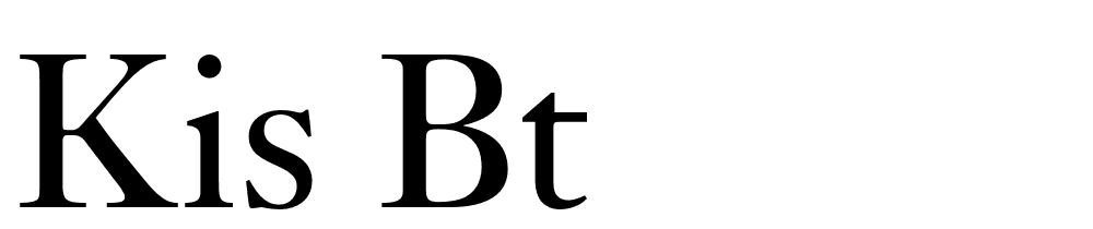 Kis Bt font family download free