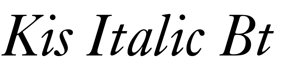 Kis-Italic-BT font family download free