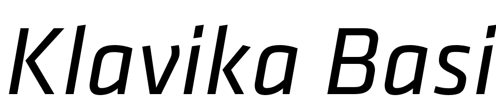 Klavika-Basic-Italic font family download free