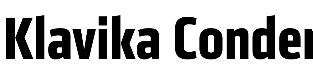 Klavika-Condensed-Bold font family download free