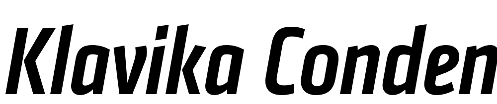 Klavika-Condensed-Medium-Italic font family download free