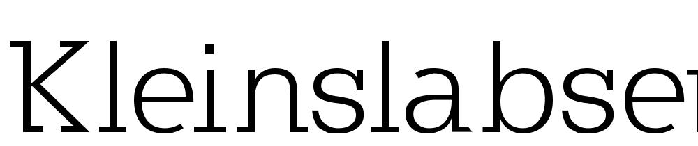 KleinSlabserif-Light font family download free