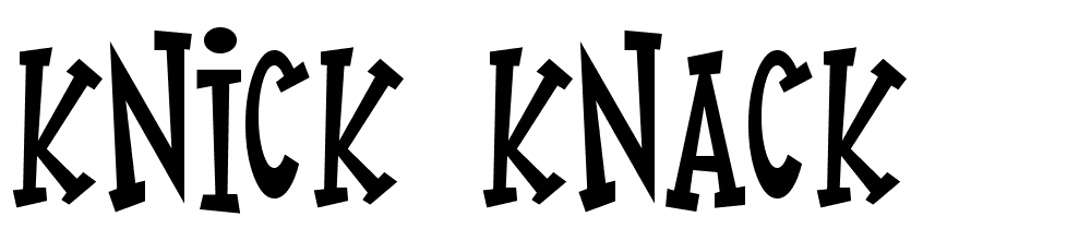 knick_knack font family download free