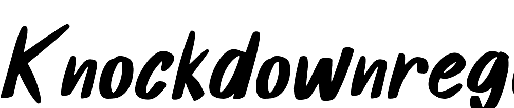 KnockDownRegular font family download free