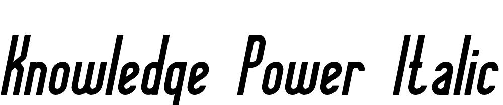 Knowledge-Power-Italic font family download free