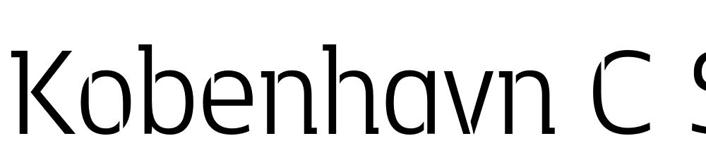 Kobenhavn-C-Stencil-Light font family download free
