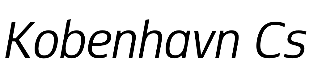 Kobenhavn-CS-Book-Italic font family download free