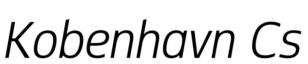 Kobenhavn-CS-Light-Italic font family download free