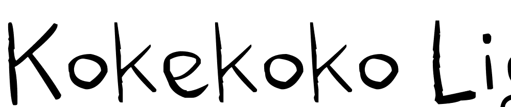 kokekoko light font family download free