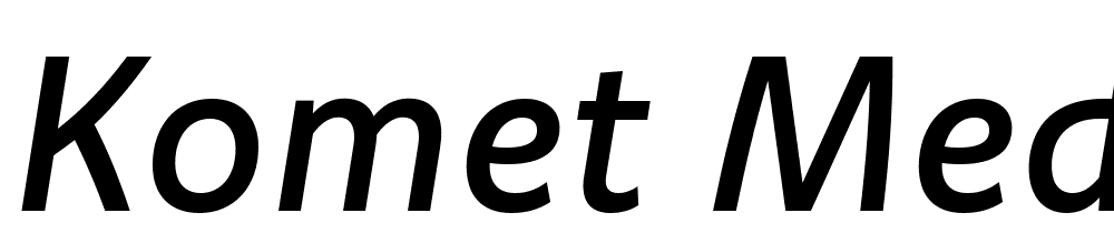 Komet-Medium-Italic font family download free