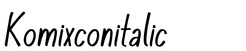 KomixConItalic font family download free