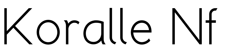 Koralle Nf font family download free