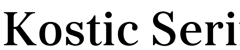 Kostic Serif font family download free