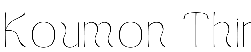 Koumon-Thin font family download free