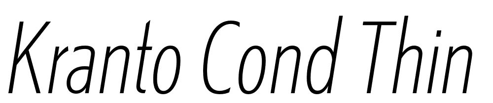 Kranto-Cond-Thin-Display-Italic font family download free