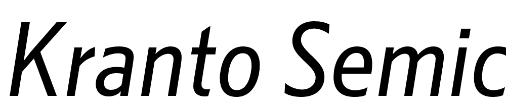 Kranto-SemiCond-Regular-Normal-Italic font family download free