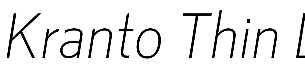 Kranto-Thin-Display-Italic font family download free