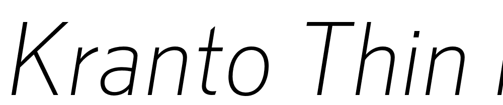 Kranto-Thin-Normal-Italic font family download free