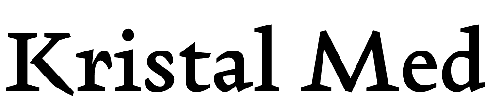 Kristal-Medium font family download free