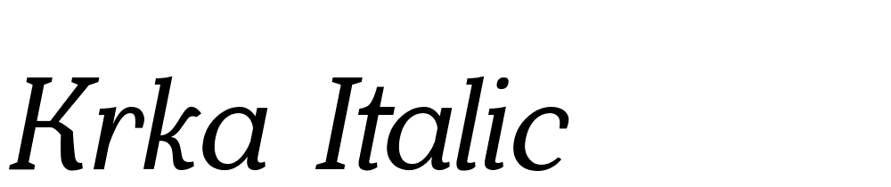 krka-Italic font family download free