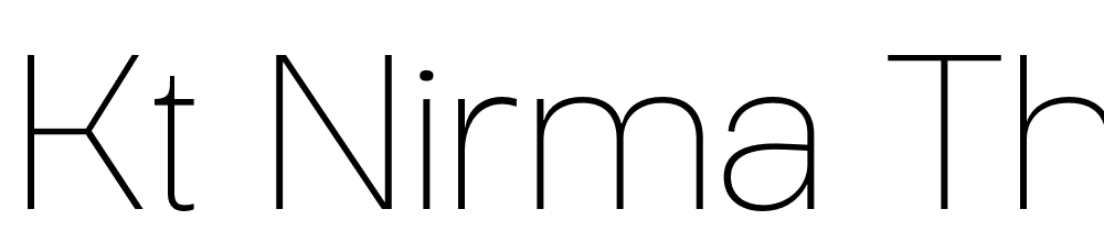 KT-Nirma-Thin font family download free