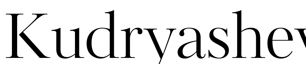 Kudryashev Display font family download free