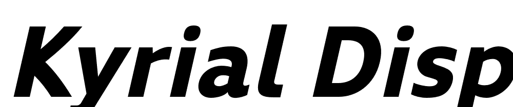 Kyrial-Display-Pro-Bold-Italic font family download free