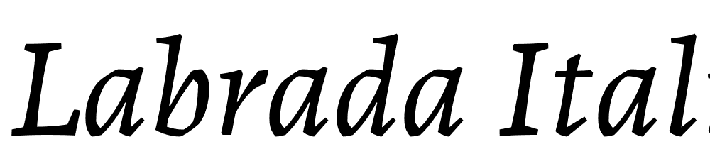 Labrada-Italic font family download free