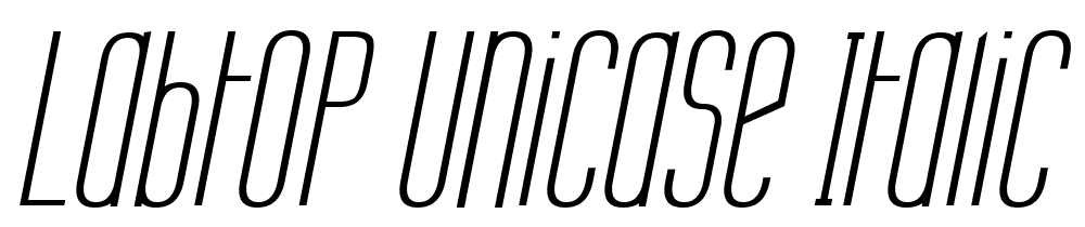 Labtop-Unicase-Italic font family download free