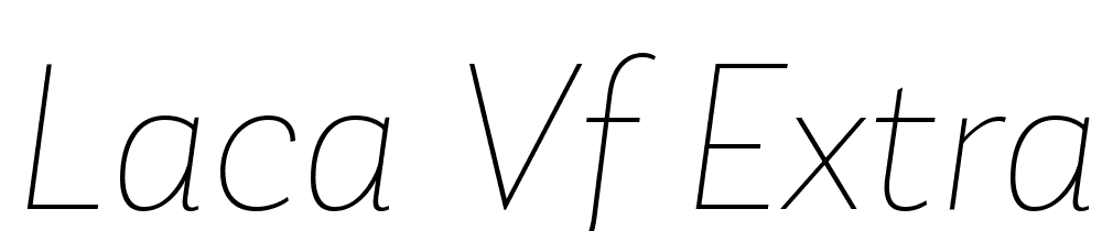 Laca-VF-ExtraLight-Italic font family download free