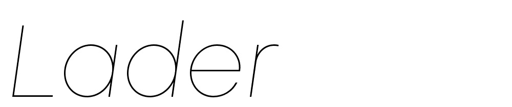 Lader font family download free