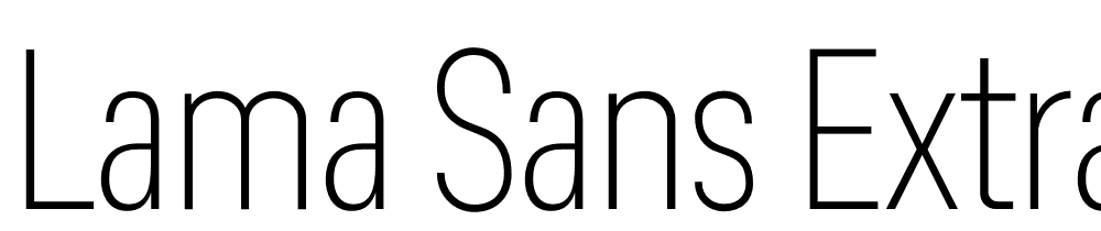 Lama-Sans-ExtraLight-Condensed font family download free